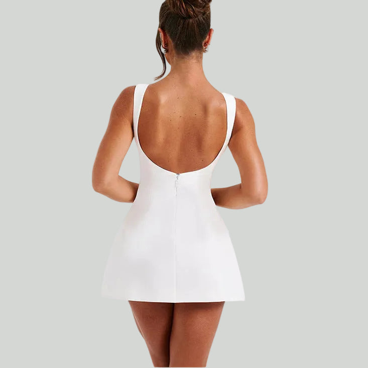 Sexy Slim-Fitting Backless Dress Summer Sleeveless Short Dresses