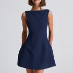 Sexy Slim-Fitting Backless Dress Summer Sleeveless Short Dresses