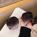Wholesale Luxury Designer UV400 Metal Fashion Shades Sun Glasses Trendy Brand Designer Sunglasses