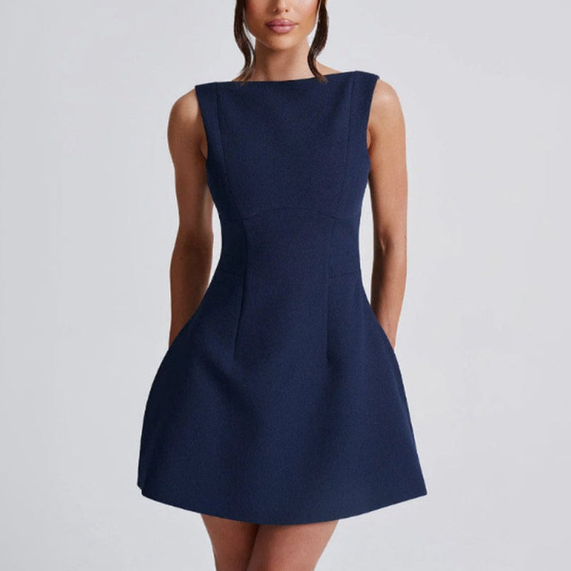 Sexy Slim-Fitting Backless Dress Summer Sleeveless Short Dresses