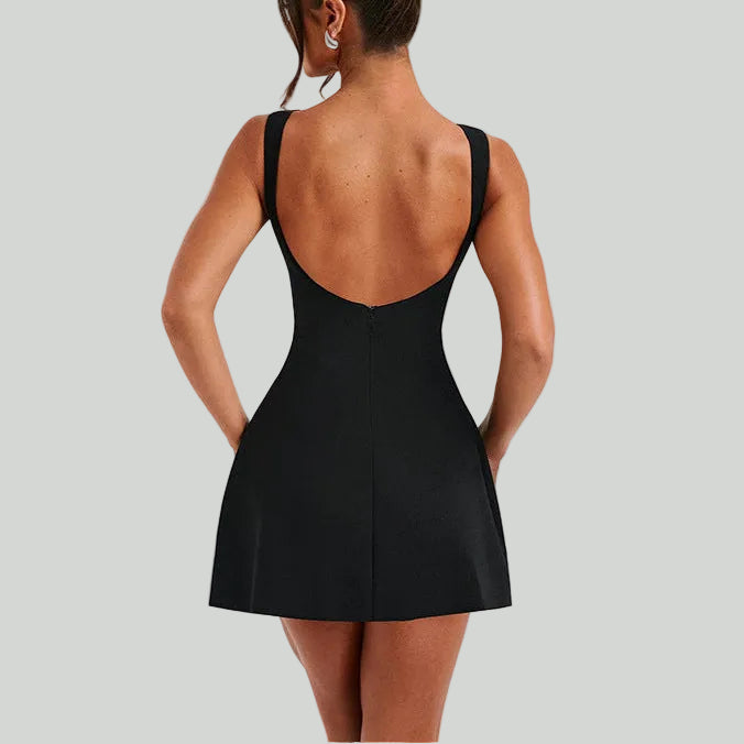 Sexy Slim-Fitting Backless Dress Summer Sleeveless Short Dresses